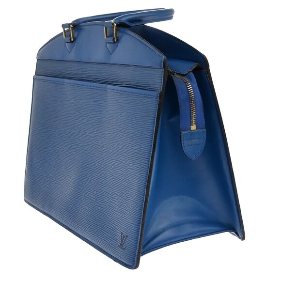 LOUIS VUITTON LV Logo Riviera Hand Bag Epi Leather Blue France - Picture 2 of 16